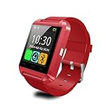 [Prime] U8 Bluetooth V4.0 Bluetooth Wrist Smart Watch WristWatch UWatch for IOS Android iPhone 4/4S/5/5C/5S Samsung S2/S3/S4/Note 2/Note 3 HTC Sony Blackberry,Red