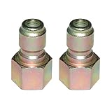 EDOU Pressure Washer Iron Quick Coupler Plug,5500 PSI 1/4 Inch Female NPT,2-Pack