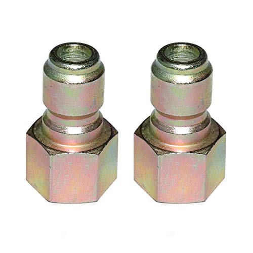 EDOU Pressure Washer Iron Quick Coupler Plug,5500 PSI 1/4 Inch Female NPT,2-Pack