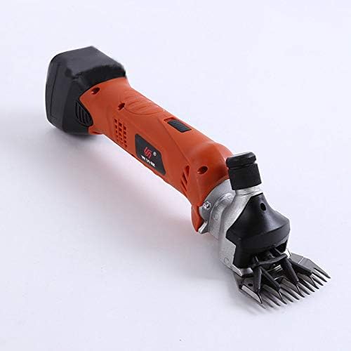 Yscisso Rechargeable Lithium Battery Electric Wool Shearing Wool Electric Clipper Electric Shearing Hair Trimmer with 6 Modes for Sheep, Goats, Cattle and Other Animals Pet,Orange