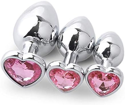 Wveiy Tshirt Būtt Jewel Plug 3pcs/Set Intimate Metal A-nal Beads with Crystal Jewelry Heart Būtt Plug Pròstate Mššágèr six Toys for Men Women A-nal Plug,Pink,cat Tail Būtt Toy Plug six T-ràiner