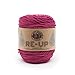 (1 Skein) Lion Brand Yarn Re-Up Cotton Yarn, Raspberry