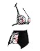 Begonia.K Women's 2 Piece Swimsuits Floral Print Halter High Waisted Bikini Sets