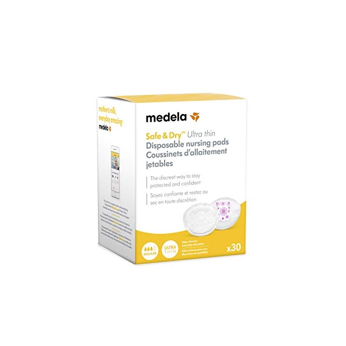 Medela Nursing Pads, Pack of 30 Disposable Breast Pads, Excellent Absorbency, Leak Protection, Double Adhesive Keeps…