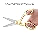 Fabric Scissors 9.5 inch Sewing Scissors + Thread Snips, AKUNSZ Tailor Scissors Stainless Steel Gold Sewing Scissors for Fabric, Leather and Paper (Right-Handed)