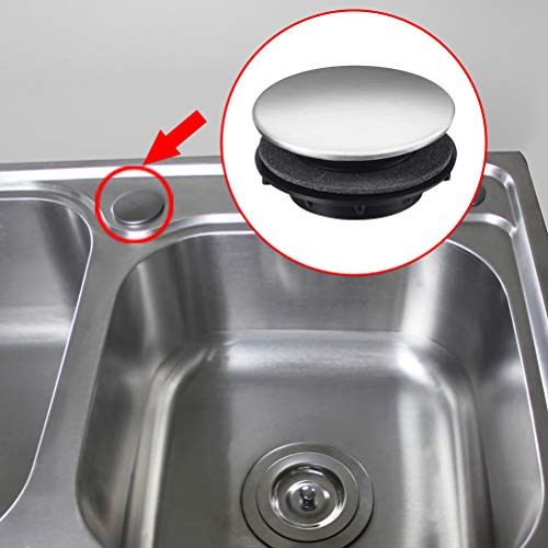 Faucet Hole Cover, Uspacific 5PCS Kitchen Sink Tap Hole Cover Stainless Steel for Bathroom - Thumbnail 5