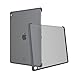 Apple iPad Pro 12.9 Inch Cover Semi-Transparent Ultra Thin Edge Protection Case with Reinforced Rubber Edges for A1670 A1671 - Transparent Black