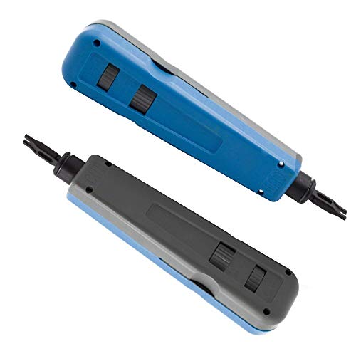Multi-Function Punch Down Tool with 110 Blade & Extra Network Wire Stripper for cat6a/cat6/cat5e/cat5 Network Cable