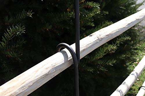 Rankgitter aus Holz/Metall stabil und freistehende Dekoration für den Garten in Naturrost als Rankhilfen für Kletterpflanzen Rosen Himbeeren Höhe 170 cm – Bild 3
