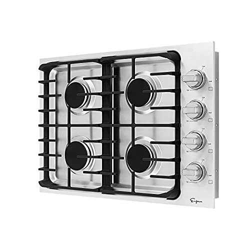 Empava 30" Builtin Gas Stove Cooktop with 4 Sealed Burners LPG Convertible in Stainless Steel