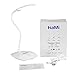 HaMi 5W 18LED Desk Lamp,Eye-Care Dimmable Table Light Lamp with 3 Level Dimmer Touch Control, Adjustable Gooseneck Lamp for Studying, Reading, Working,Camping - White