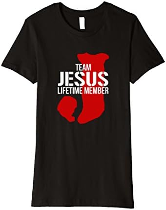Womens Team Jesus lifetime member christian t-shirt for gifting XL Black