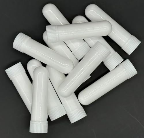 ZIOJOVK 12 Sets Essential Oil Aromatherapy Tubes Inhaler Sticks Blank Nasal Inhalers(12 Complete Sticks) + 2 Polyethylene Pipette Droppers