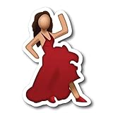 Magnet Me Up Dancing Girl Emoticon Magnet Decal, 5