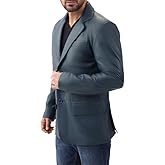 MARCO ENZOLANI Leather Blazer for Men - Real Lambskin Casual Blazer Jacket with 2-Button Closure Coat