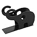 MyGift Metal Black Napkin Holder for Table with Elephant Cutout Design, Tabletop Cocktail Napkin Holder