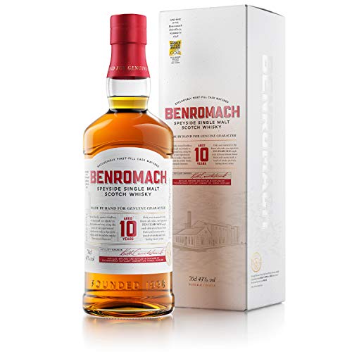 Benromach Whisky 10 Years in Geschenkverpackung Speyside Single Malt Scotch Whisky, 700ml