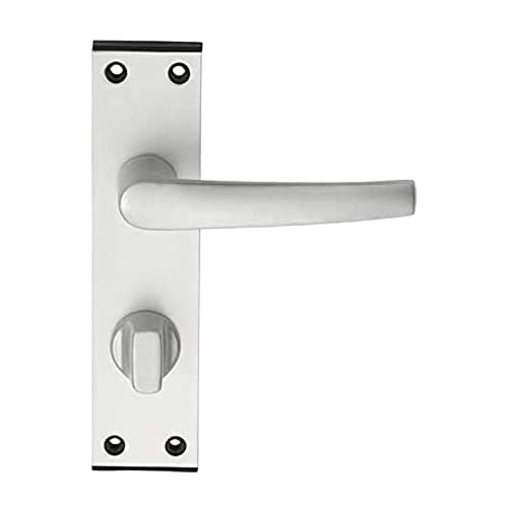 ALUMINIUM MIAL LEVER ON BACKPLATE - BATHROOM/PRIVACY