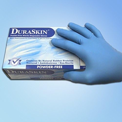 Blue Nitrile 4 Mil Food Service Gloves, LP, LG, 1,000/cs