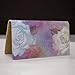 Watercolor Flowers Personal Leather Checkbook Cover for Top Tear Personal Checks