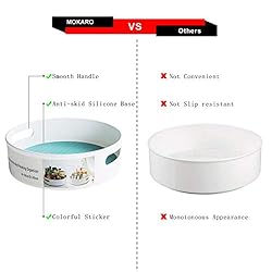 MOKARO 2 Pack Plastic Lazy Susan Turntable with 2
