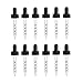 Premium Vials, 1oz 30ml, Black Regular Calibrated Measured Marked Dropper for Boston Round Bottles w/ 20-400 Neck Finish, 12 Pack