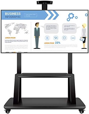 300キロに100インチのフラットパネル曲面lcd Led Oledスクリーンアップ テレビユニバーサルモバイルtvはホイール上の棚テレビ カート55のためにトロリーをスタンド