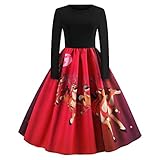 2018Christmas Women's Holiday Vintage Black Evening