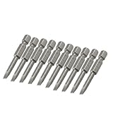uxcell 10 Pcs 50mm Long Metal Magnetic 4mm Width Slotted Screwdriver Bit