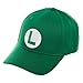 Nintendo Super Mario Bros Green Luigi Baseball Cap and Grey Mushroom Crew Sock Gift Bundle