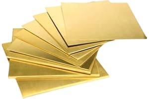 DRINCOSHOW HPb62 Brass Sheet Brass Plate Yellow Brass Sheet Brass Metal Plate 0.3mm 0.5mm 0.8mm 1mm 1.2mm 1.5mm 2mm 3mm 4mm 5mm 6mm 8mm10mm (6mm*100mm*100mm)