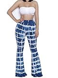 Maelove Women Sexy 2PCS Bandeau Bra Top High Waist Flared trousers Long Pants Outfits