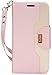 ProCase LG G7 Wallet Flip Case, Folio Folding Case with Credit Card Holders Wristlet Kickstand Phone Cover Case for LG G7 ThinQ 2018 -Pink