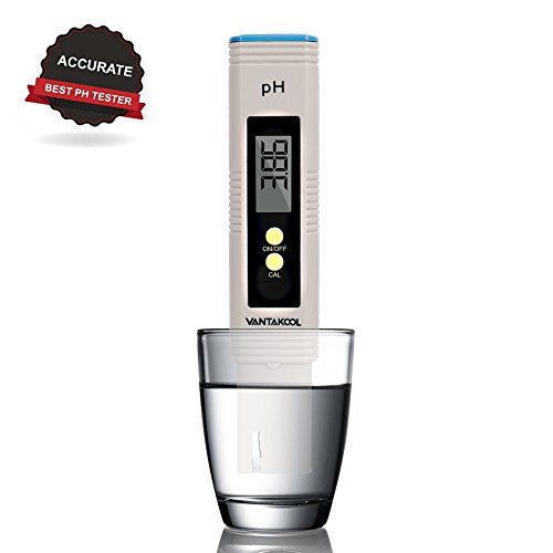 Digital PH Meter, VANTAKOOL PH Meter 0.01 PH High Accuracy Water Quality Tester with 0-14 PH Measurement Range for Household Drinking and Pool Water PH Tester Design with ATC