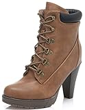 DREAM PAIRS Women's Fashion Ankle Lace Up Fur Interior Chunky Heel Platform Combat Boot Booties