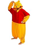 Zorabridal Pooh Cosplay Winnie Onesies Pajamas for Adults Christmas Gift (Small)