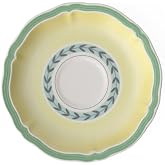 Villeroy &amp; Boch French Garden Fleurence Tea Cup Saucer, 6 in, Premium Porcelain, White/Multicolored