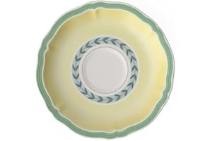 Villeroy & Boch French Garden Fleurence Tea Cup Saucer, 6 in, Premium Porcelain, White/Multicolored