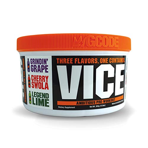 Gcode Vice Trichamber Ambitious Pre Workout 3 Flavors 1 Container Legend Lime Grindin Grape Cherry Swola Clean Energy Power Endurance Intense Pumps 45 Servings Buy Online In Bermuda At Desertcart 100752540