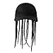 Crytech Baseball Hat with Synthetic Long Dirty Blonde Wig Black Dreadlocks Wig Attached with Ponytail Hole Sun Visor Hat Adjustable Golf Sunhats for Men Hippie Amican Bob Marley Style Costume (Black)thumb 2