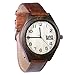 Luno Wear Men's Wood Watch, Wood and Genuine Leather, The Pine