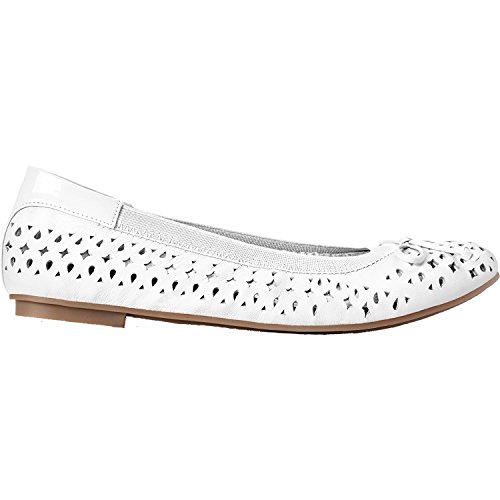 Vionic women s surin ballet flat white 8 w
