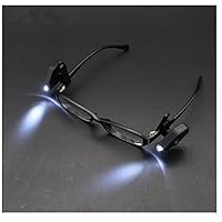 LED Eyeglass Clip On Mini Book Reading Light for Glasses