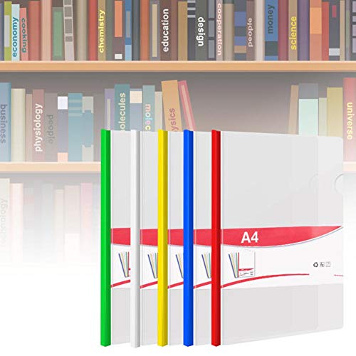 Nifera 10 Pcs Transparent Folder Resume Presentation File Folders Report Cover with Sliding Bar Manager Binder for A4 Size Paper