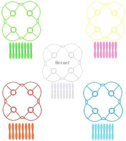 40pcs 5 Color Main Blade Propellers Props+5PCS Blade Guard Cover Protector For Cheerson CX-10 CX-10A RC Quadcopter Drone Spare Parts