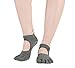 5 Pairs Toe Yoga Pilates Socks Non Slip Skid Barre Sock with Grips for Women & Men