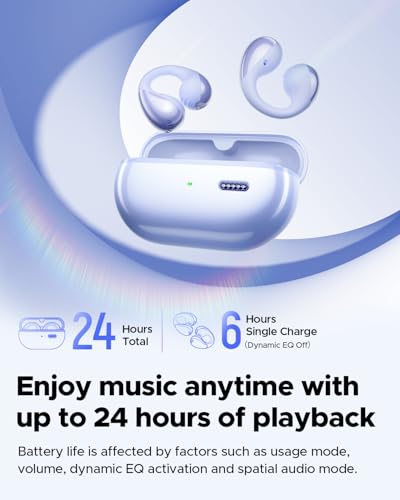 SoundPEATS PearlClip Pro Open-Ear Earbuds with LDAC & Hi-Res Audio, Bluetooth 6.0 Clip On Headphones, IPX5 Waterproof, Wireless Earbuds with 24 H Playtime, APP Control for Running/Cycling/Fitness