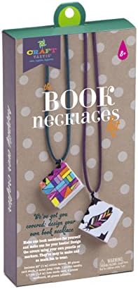 Craft-tastic Book Necklaces Kit - Craft Kit Makes 2 Design-Your-Own Book Necklaces