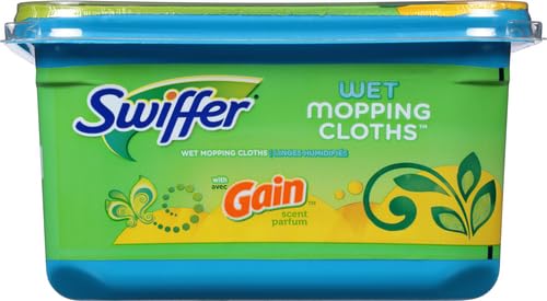 SWIFFER SWEEPER WET MOPPING PAD REFILLS FOR FLOOR MOP GAIN SCENT 24 COUNT