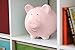 Pearhead Ceramic Pink Piggy Bank, Makes a Perfect Unique Gift, Nursery Décor, Keepsake, or Savings Piggy Bank for Kids, Pink